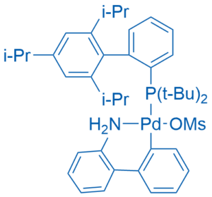 Methanesulfonato(2-di-t-butylphosphino-2′,4′,6′-tri-i-propyl-1,1′-biphenyl)(2′-amino-1,1′-biphenyl-2-yl)palladium(II)