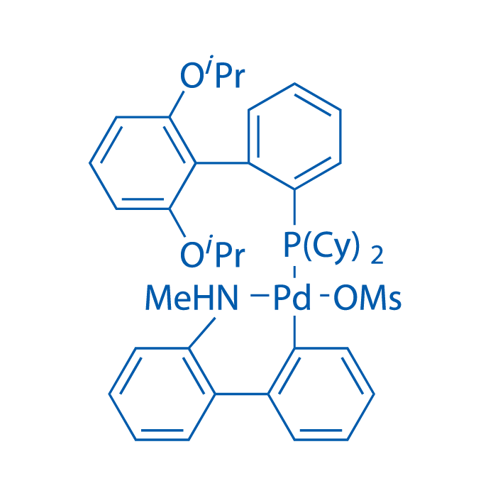 Methanesulfonato(2-dicyclohexylphosphino-2′,6′-di-i-propoxy-1,1′-biphenyl)(2′-methylamino-1,1′-biphenyl-2-yl)palladium(II)