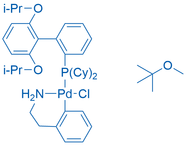 Chloro(2-dicyclohexylphosphino-2′,6′-diisopropoxy-1,1-biphenyl)[2-(2-aminoethylphenyl)]palladium(II) 2-methoxy-2-methylpropane complex