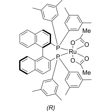 Diacetato{(R)-(+)-2,2′-bis[di(3,5-xylyl)phosphino]-1,1′-binaphthyl}ruthenium(II)