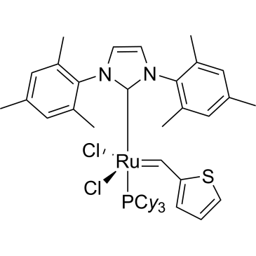 Tricyclohexylphosphine[1,3-bis(2,4,6-trimethylphenyl)imidazol-2-ylidene][2-thienylmethylene]ruthenium(II) dichloride