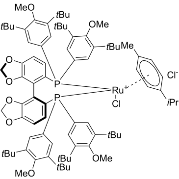 Chloro[(S)-(+)-5,5′-bis[bis(3,5-di-tert-butyl-4-methoxyphenyl)phosphino]-4,4′-bi-1,3-benzodioxole](p-cymene)ruthenium(II) Chloride