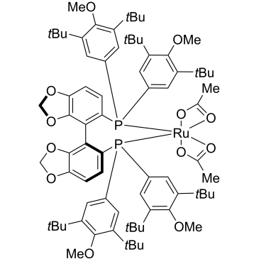 Diacetato{(S)-(+)-5,5′-bis[di(3,5-di-t-butyl-4-methoxyphenyl)phosphino]-4,4′-bi-1,3-benzodioxole}ruthenium(II)