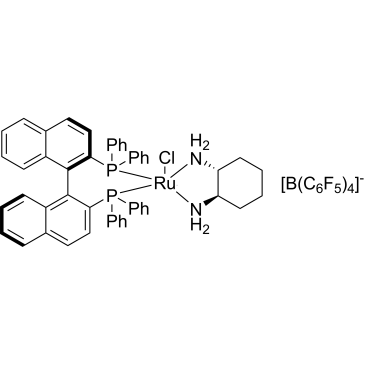 Chloro[(R)-2,2′-bis(diphenylphosphino)-1,1′-binaphthyl][(1R,2R)-cyclohexane-1,2-diamine]ruthenium(II) tetrakis(pentafluorophenyl)borate