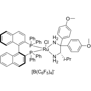 Chloro[(S)-(-)-2,2′-bis[diphenylphosphino]-1,1′-binaphthyl][(S)-1,1-bis(4-methoxyphenyl)-3-methylbutane-1,2-diamine]ruthenium(II) tetrakis(pentafluorophenyl)borate
