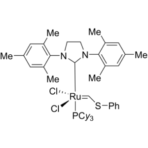 Tricyclohexylphosphine[1,3-bis(2,4,6-trimethylphenyl)-4,5-dihydroimidazol-2-ylidene][(phenylthio)methylene]ruthenium(II) dichloride