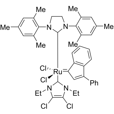 1,3-Bis(2,4,6-trimethylphenyl)-2-imidazolidinylidene)(3-phenyl-1H-inden-1-ylidene)(4,5-dichloro-1,3-diethyl-1,3-dihydro-2H-imidazol-2-ylidene)ruthenium(II) dichloride