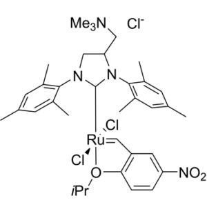 1,3-Bis(2,4,6-trimethylphenyl)-4-[(trimethylammonio)methyl]imidazolidin-2-ylidene]-(2-i-propoxy-5-nitrobenzylidene)dichlororuthenium(II)