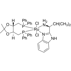 Dichloro[(4S,5S)-(+)-4,5-bis(diphenylphosphinomethyl)-2,2-dimethyl-1,3-dioxolane][(S)-(-)-2-(i-propyl)methanamine)-1H-benzimidazole]ruthenium(II)