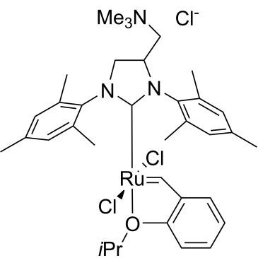 [1,3-Bis(2,4,6-trimethylphenyl)-4-[(trimethylammonio)methyl]imidazolidin-2-ylidene]-(2-i-propoxybenzylidene)dichlororuthenium(II) chloride