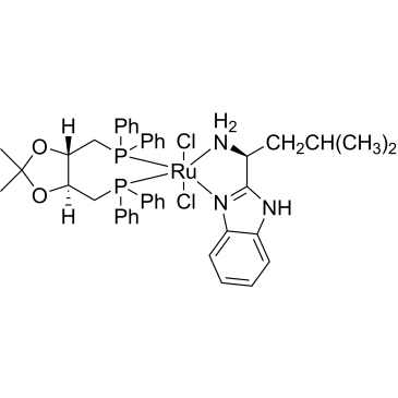 Dichloro[(4S,5S)-(+)-4,5-bis(diphenylphosphinomethyl)-2,2-dimethyl-1,3-dioxolane][(S)-(-)-2-(i-butyl)methanamine)-1H-benzimidazole]ruthenium(II)