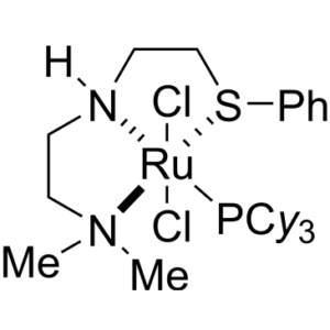 Dichloro[N1,N1-dimethyl-N2-[2-(phenylthio-κS)ethyl]-1,2-ethanediamine-κN1,κN2](tricyclohexylphosphine)ruthenium(II)