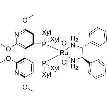 Dichloro[(R)-(+)-2,2′,6,6′-tetramethoxy-4,4′-bis(di(3,5-xylyl)phosphino)-3,3′-bipyridine][(1R,2R)-(+)-1,2-diphenylethylenediamine]ruthenium(II)