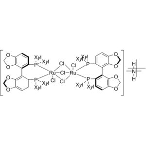 Dimethylammonium dichlorotri(μ-chloro)bis{(R)-(+)-5,5′-bis[di(3,5-xylyl)phosphino]-4,4′-bi-1,3-benzodioxole}diruthenate(II)