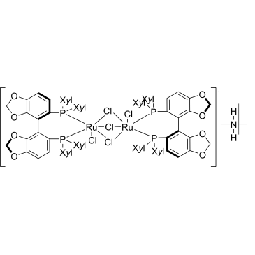 Dimethylammonium dichlorotri(μ-chloro)bis{(R)-(+)-5,5′-bis[di(3,5-xylyl)phosphino]-4,4′-bi-1,3-benzodioxole}diruthenate(II)