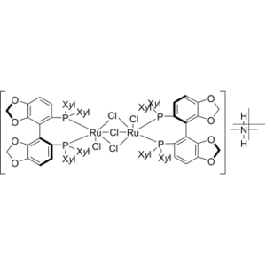 Dimethylammonium dichlorotri(μ-chloro)bis{(S)-(-)-5,5′-bis[di(3,5-xylyl)phosphino]-4,4′-bi-1,3-benzodioxole}diruthenate(II)