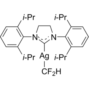 [1,3-Bis[2,6-bis(i-propyl)phenyl]-2-imidazolidinylidene]difluoromethylsilver(I)