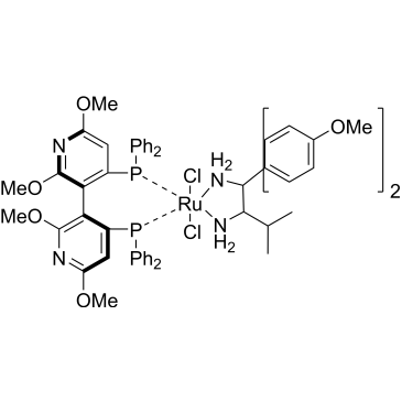 [(3S)-4,4′-Bis(diphenylphosphino-κP)-2,2′,6,6′-tetramethoxy-3,3′-bipyridine][(2R)-1,1-bis(4-methoxyphenyl)-3-methyl-1,2-butanediamine-κN1,κN2]dichlororuthenium