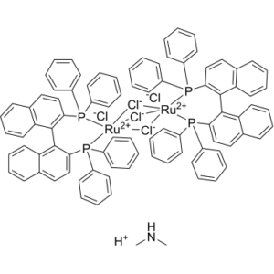 Dimethylammonium dichlorotri(μ-chloro)bis[(R)-(+)-2,2′-bis(diphenylphosphino)-5,5′,6,6′,7,7′,8,8′-octahydro-1,1′-binaphthyl]diruthenate(II)