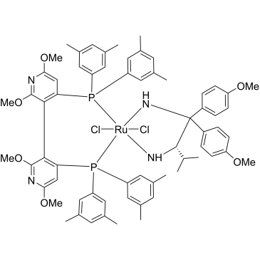 (OC-6-14)-[(3S)-4,4′-Bis[bis(3,5-dimethylphenyl)phosphino-κP]-2,2′,6,6′-tetramethoxy[3,3′-bipyridine]][(2S)-1,1-bis(4-methoxyphenyl)-3-methyl-1,2-butanediamine-κN1,κN2]dichlororuthenium