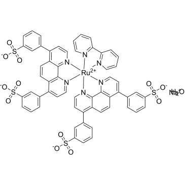 Ruthenate(2-), (2,2′-bipyridine-κN1,κN1′)bis[[3,3′-(1,10-phenanthroline-4,7-diyl-κN1,κN10)bis[benzenesulfonato]](2-)]-, sodium nonahydrate