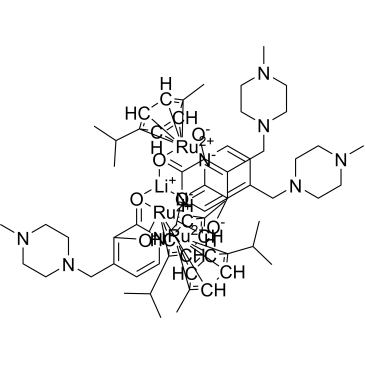 Lithium tris[μ3-[3-(hydroxy-κO)-4-[(4-methyl-1-piperazinyl)methyl]-2(1H)-pyridinonato(2-)-κN1:κO2:κO2]]tris[[(1,2,3,4,5,6-η)-1-methyl-4-(1-methylethyl)benzene]ruthenium]