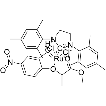 (SP-5-41)-[1,3-Bis(2,4,6-trimethylphenyl)-2-imidazolidinylidene]dichloro[[2-[2-methoxy-1-methyl-2-(oxo-κO)ethoxy-κO]-5-nitrophenyl]methylene-κC]ruthenium