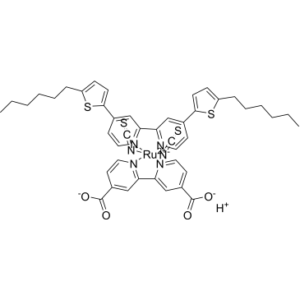 Cis-bis(isothiocyanato)(2,2′-bipyridyl-4,4′-dicarboxylato)(4,4′-bis(5-hexylthiophen-2-yl)-2,2′-bipyridyl)ruthenium(II)