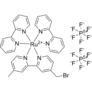 Bis(2,2′-bipyridine-κN1,κN1′)[4-(bromomethyl)-4′-methyl-2,2′-bipyridine-κN1,κN1′]-ruthenium(2+) hexafluorophosphate(1:2)