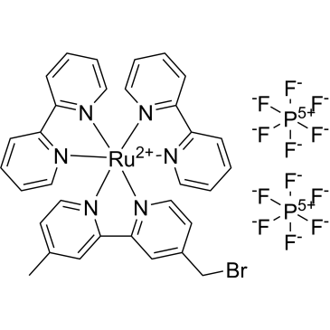 Bis(2,2′-bipyridine-κN1,κN1′)[4-(bromomethyl)-4′-methyl-2,2′-bipyridine-κN1,κN1′]-ruthenium(2+) hexafluorophosphate(1:2)