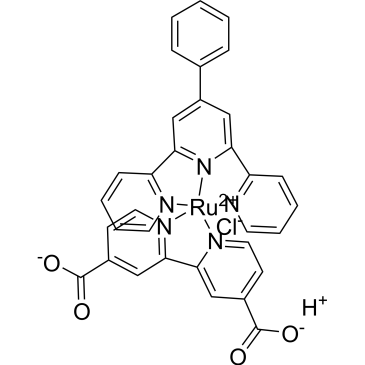 Chloro(4,4′-dicarboxy-2,2′-bipyridine)(4′-phenyl-2,2′,2”-terpyridine)ruthenium(1+) dihydrochloride