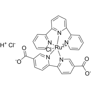 Chloro(5,5′-dicarboxy-2,2′-bipyridine)(2,2′,2”-terpyridine)ruthenium(1+) dihydrochloride