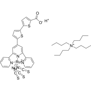 Ru(NCS)3. 5′-[2,2′:6′,2”]-Terpyridin-4′-yl-[2,2′]bithiophenyl-5-carboxylic acid. Bu4N
