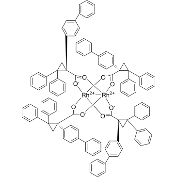 Rhodium, tetrakis[μ-[(1R)-1-[1,1′-biphenyl]-4-yl-2,2-diphenylcyclopropanecarboxylato-κO:κO′]]di-, Rh-Rh