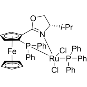 (S)-2-[(SP)-2-(Diphenylphosphino)ferrocenyl]-4-isopropyl-2-oxazoline triphenylphosphine ruthenium(II) dichloride Complex