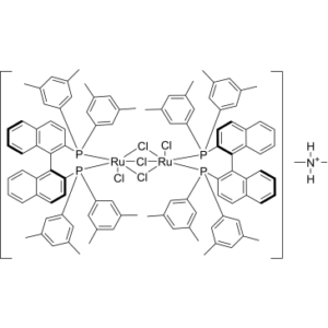 Dimethylammonium dichlorotri(mu-chloro)bis{(S)-(-)-2,2′-bis[di(3,5-xylyl)phosphino]-1,1′-binaphthyl}diruthenate(II)